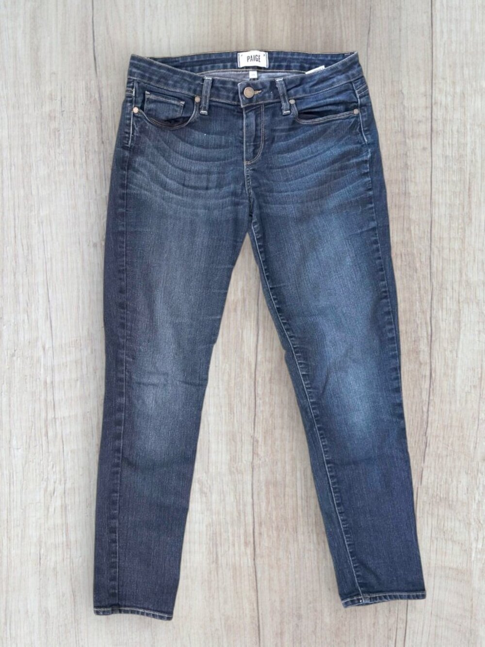 Paige Kylie Crop Jeans 29 Deep Purple Dark Wash Skinny Stretch Made in USA